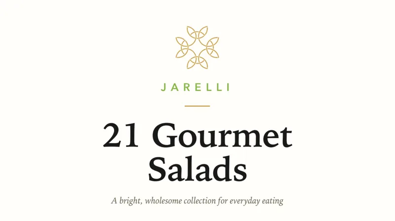 21 Gourmet Salads recipe book cover by Jarelli